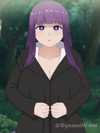 Fern naked under the coat [Sousou no Frieren] (Dynami Ward)