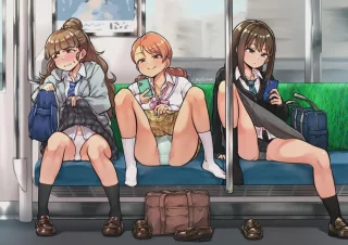 Teasing on the train