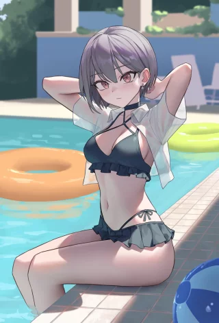 Sitting Poolside